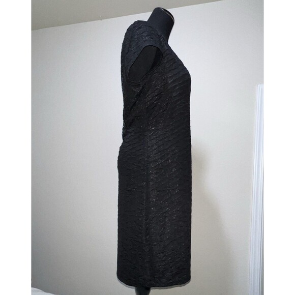 FREE PEOPLE Black Sparkle Sewn Beaded Lined Party Dress Going Out Scoop Back L - Picture 7 of 16